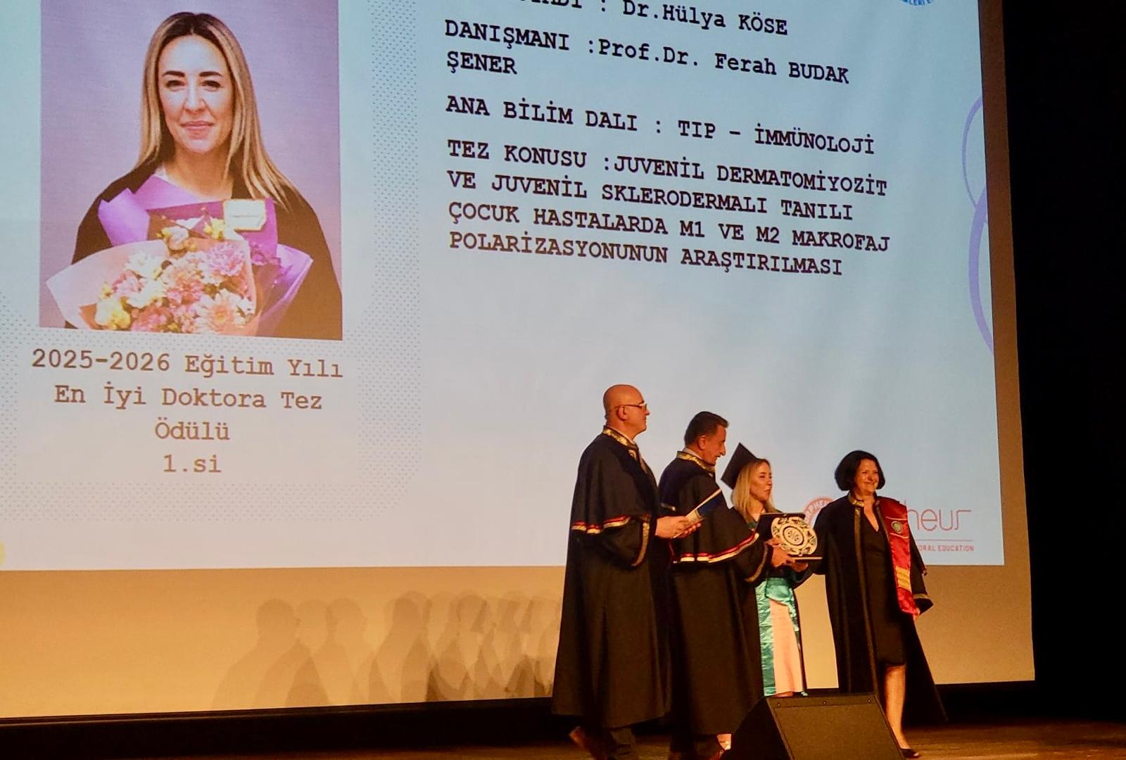 En İyi Doktora Tezi Ödüllerinin Tamamı İmmünoloji Ana Bilim Dalına